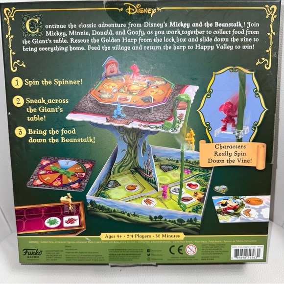 Funko Disney Mickey and The Beanstalk Board Game 2-4 Player Excellent Condition - Picture 2 of 3